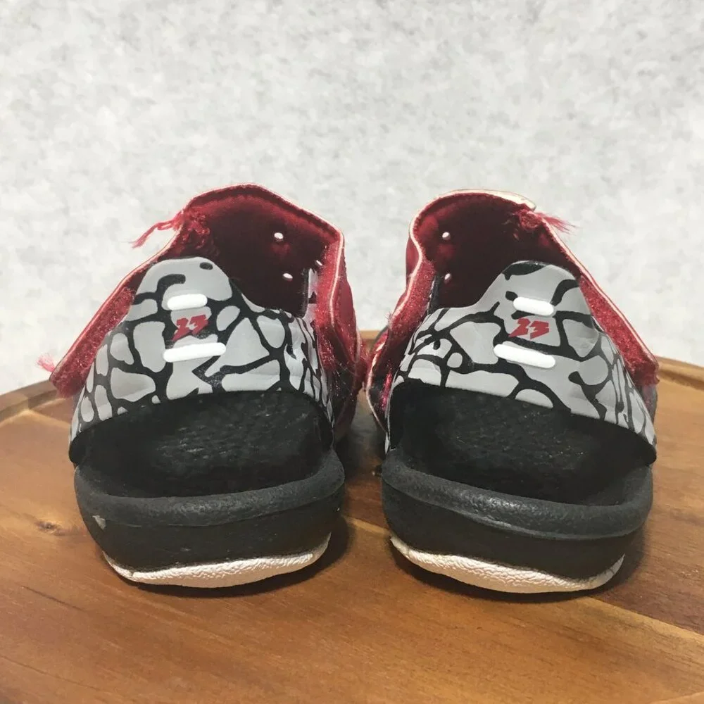 Nike Air Jordan Flare Sandals Toddler Size 4 Red Black Adjustable Water Sandals